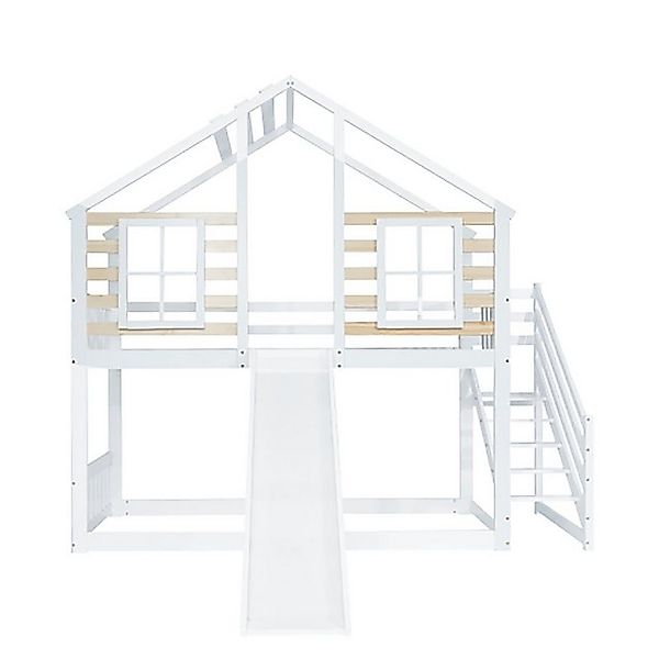 Celya Kinderbett Etagenbett mit Treppe und Gitter, Kinderbett 90x200cm, mit günstig online kaufen