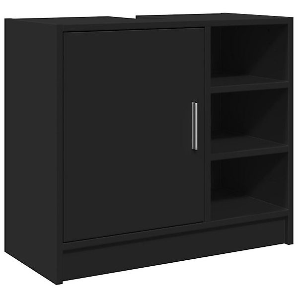 vidaXL Schrankmodule Waschbeckenunterschrank Schwarz 63x29x55 cm Holzwerkst günstig online kaufen