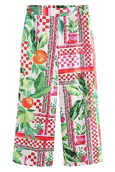 Next Palazzohose Hose mit weitem Bein aus 100 % Baumwolle (1-tlg) günstig online kaufen