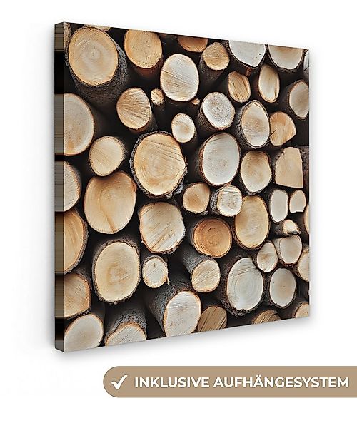 OneMillionCanvasses® Leinwandbild Holz - Baumstämme - Textur, Fotodruck (1 günstig online kaufen
