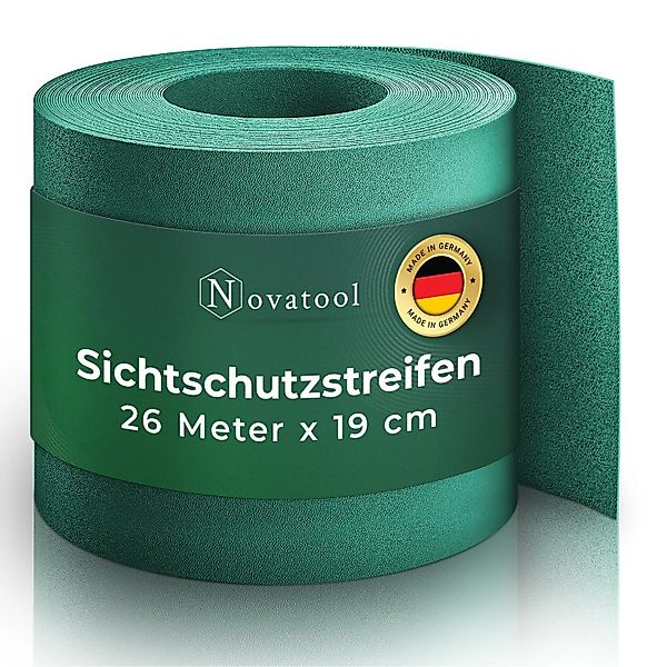 Novatool  PP 26m Rolle Sichtschutzstreifen für Doppelstabmattenzaun Grün fü günstig online kaufen