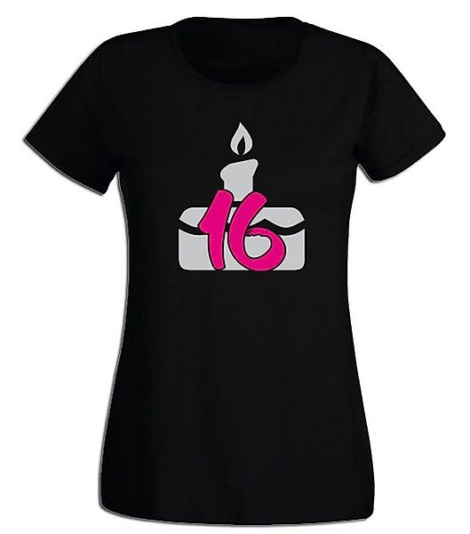 G-graphics T-Shirt Damen T-Shirt - 16 – Geburtstagstorte zum 16. Geburtstag günstig online kaufen