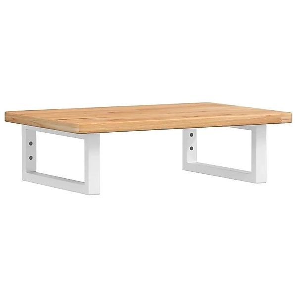 vidaXL Waschtischplatte mit Halterung Stahl und Massivholz Eiche 3302340 günstig online kaufen