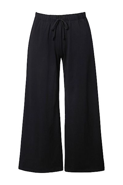 Ulla Popken Funktionshose Jersey-Marlenehose weites Bein Elastikbund günstig online kaufen