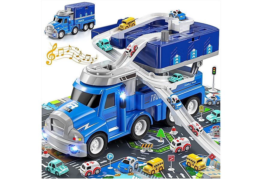 TEMI Spielzeug-Auto Auto Abenteuer Spielzeug Auto Träger Spielzeug mit 8 Mi günstig online kaufen