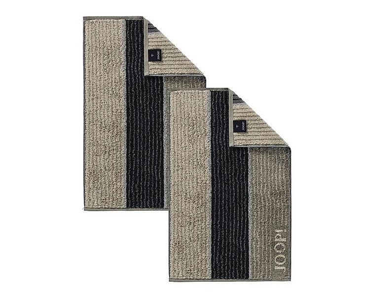 JOOP! Handtuch 2 Stück Joop! Frottier Gästetuch 1658-70 Lines Graphit 30x50 günstig online kaufen