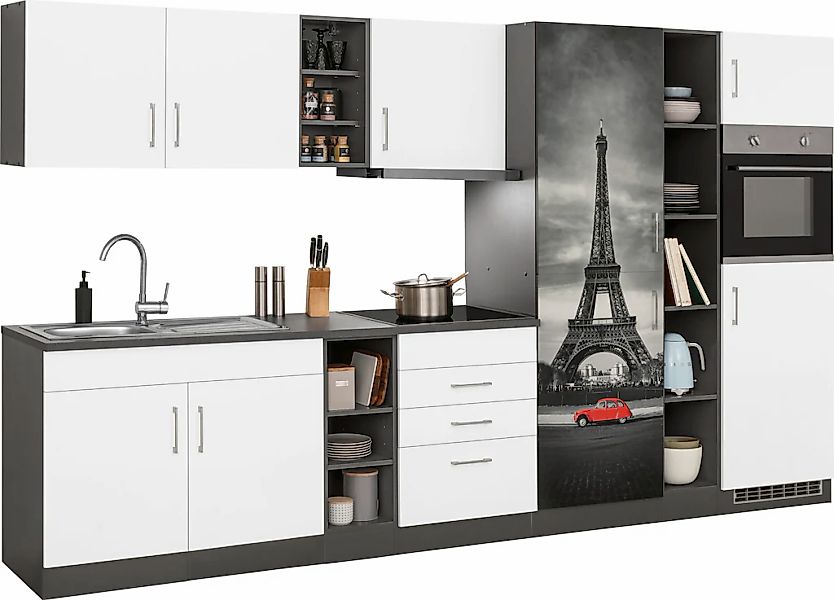 HELD MÖBEL Küchenzeile "Paris", mit E-Geräten, Breite 340 cm, wahlweise mit günstig online kaufen