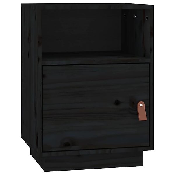 vidaXL Nachttisch Nachttisch Schwarz 40x34x55 cm günstig online kaufen