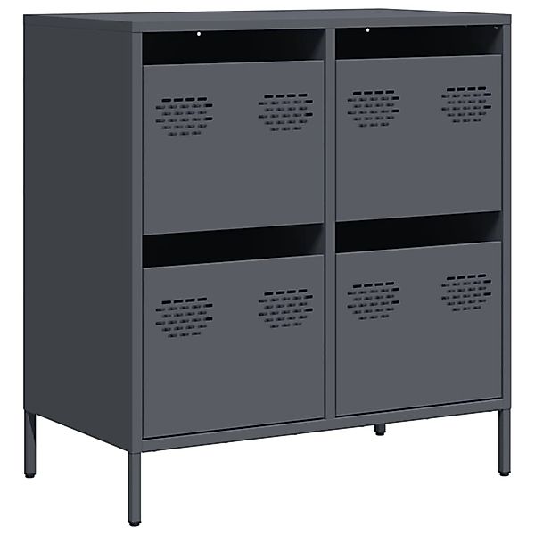 vidaXL Sideboard Anthrazit 68x39x73,5 cm Kaltgewalzter Stahl 851258 günstig online kaufen