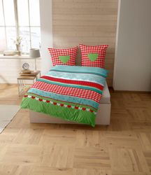 CASATEX Bettwäsche "Herz-Karo" 2 Stk. tlg. niedlichem Herz-Karo Design günstig online kaufen