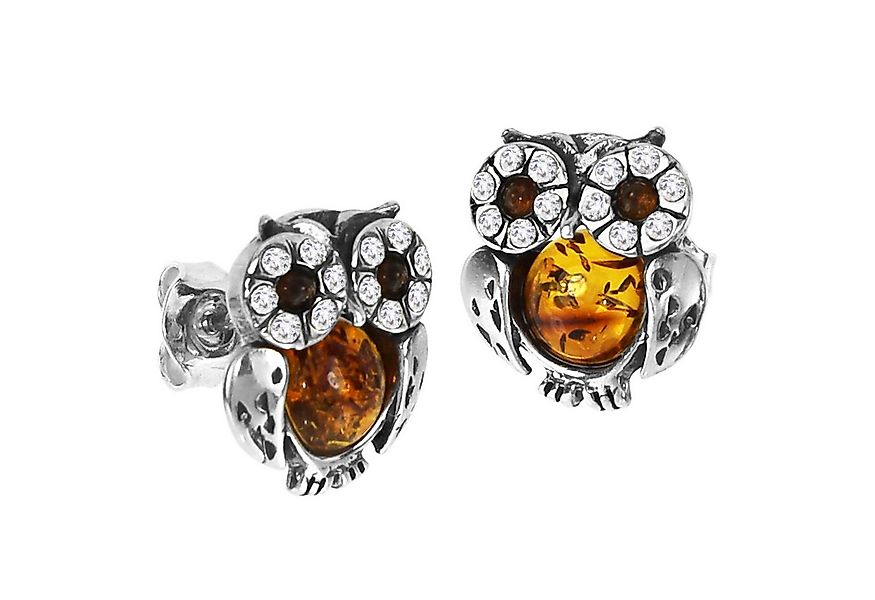 OSTSEE-SCHMUCK Paar Ohrstecker Ostsee-Schmuck Ohrstecker Eule Ohrstecker Eu günstig online kaufen