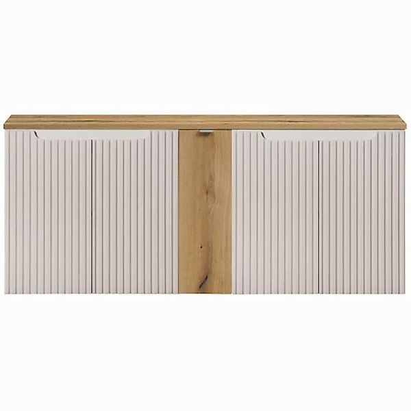 Lomadox Waschbeckenschrank NEWPORT-56-CASHMERE Waschtischunterschrank 140cm günstig online kaufen