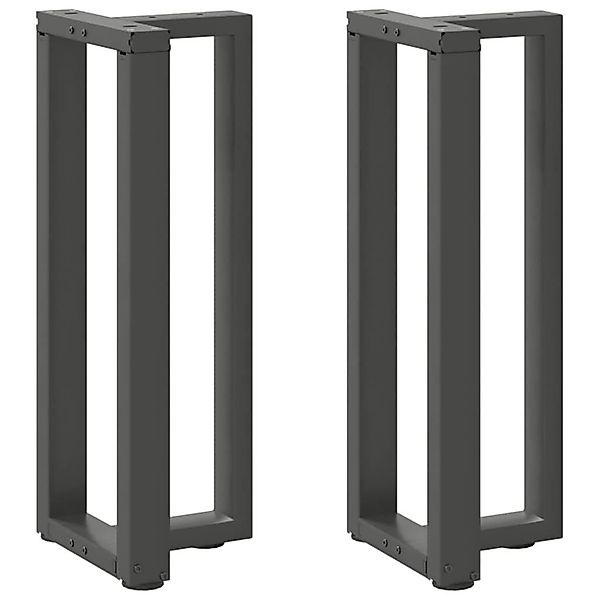vidaXL Tischbein Konsolentischbeine T-Form 2Stk. Anthrazit günstig online kaufen