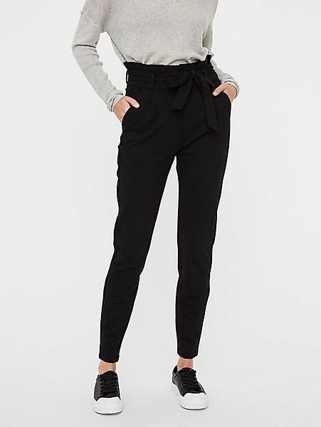 Vero Moda Stoffhose Paperbag Stoffhose mit Bindeband VMEVA 5323 in Schwarz- günstig online kaufen