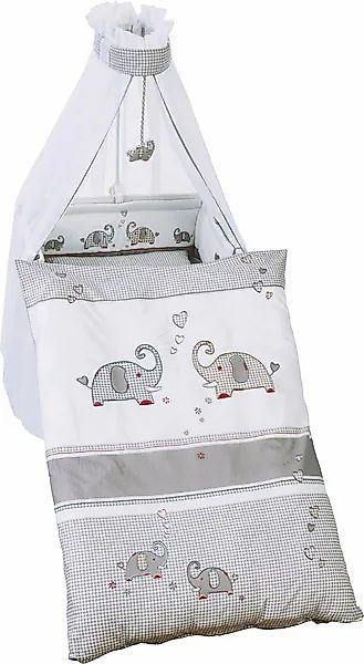 roba® Himmelbettgarnitur »Jumbo twins grau«, 4-tlg., mit Bettwäsche, Nestch günstig online kaufen