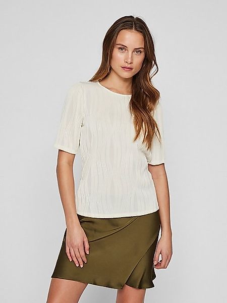 Vila T-Shirt mit Strukturmuster und halblangen Ärmeln VINIRA O-NECK PUFF 2/ günstig online kaufen