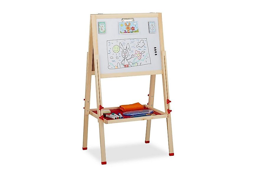 relaxdays Standtafel Doppelseitige Standtafel für Kinder günstig online kaufen