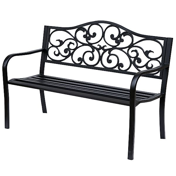 Outsunny Gartenbank 3-Sitzer Sitzbank mit Armlehnen günstig online kaufen