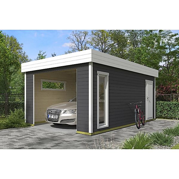 Lasita Garage Bahamas 2 ohne Tor 360 cm x 540 cm Carbongrau günstig online kaufen