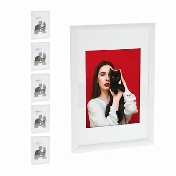 relaxdays 6 x Bilderrahmen 20x30 cm weiß günstig online kaufen