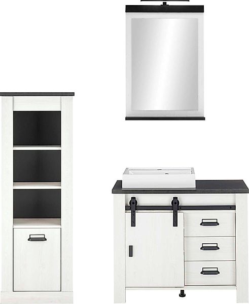 Home affaire Badmöbel-Set "SHERWOOD, Bad im modernen Design, 3-teiliges Bad günstig online kaufen