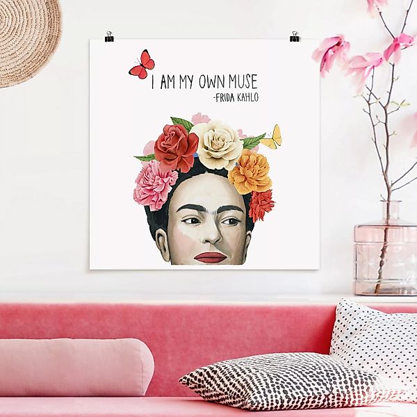 Poster Spruch - Quadrat Fridas Gedanken - Muse günstig online kaufen