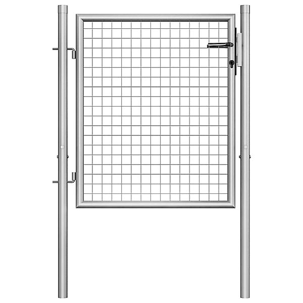 vidaXL Gartentor Verzinkter Stahl 105 x 75 cm Silber 144755 günstig online kaufen