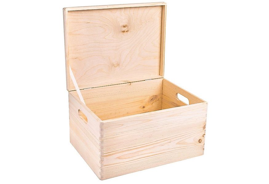 Creative Deco Holzkiste mit Deckel XXL groß 40x30x24 cm Erinnerungsbox Baby günstig online kaufen