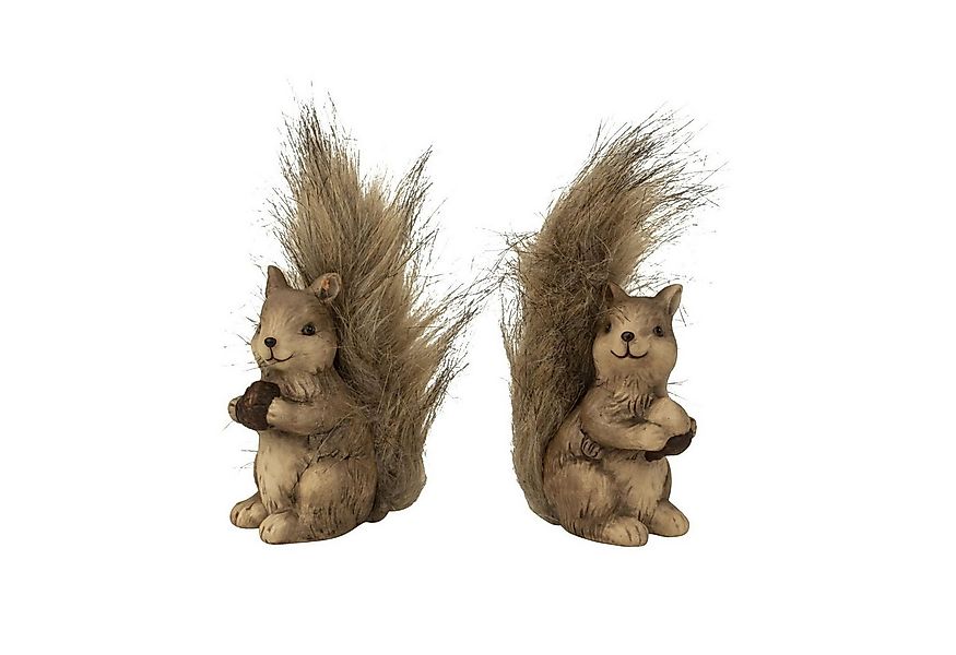 Geschenkestadl Tierfigur 2 Eichhörnchen flauschiger Schwanz und Nuss 10cm u günstig online kaufen