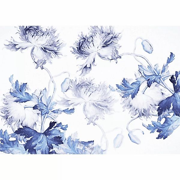 Komar Vliestapete Blue Silhouettes  350 x 250 cm günstig online kaufen