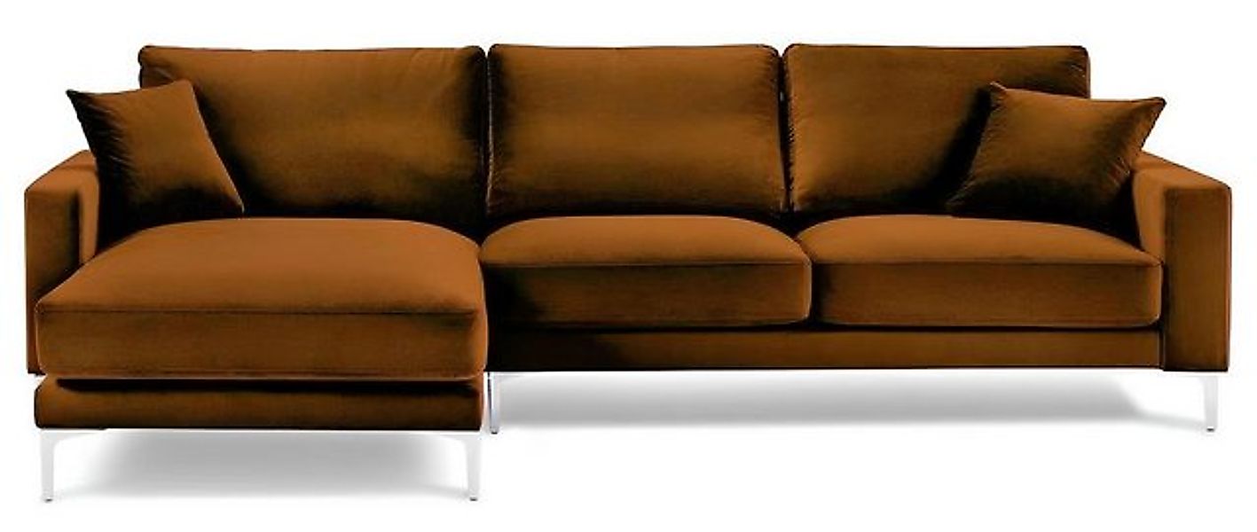 Xlmoebel Ecksofa Stoff Wohnzimmer Design Couch Polster Sofa Orange Ecksofa, günstig online kaufen