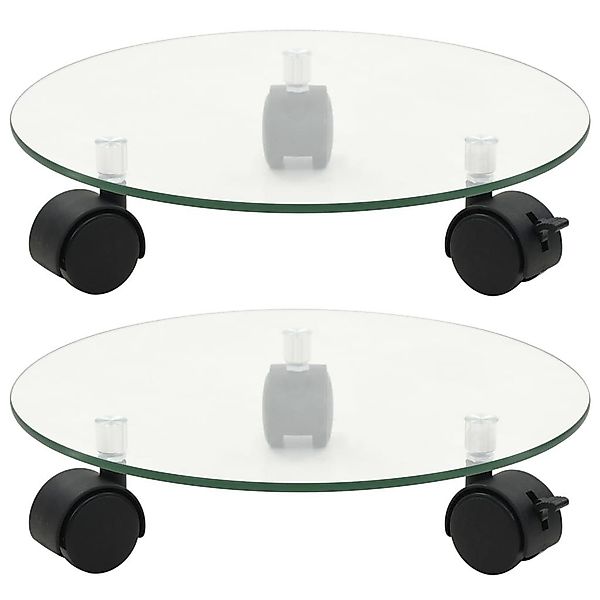 DOTMALL Blumenständer Pflanzenroller Rund 2 Stück günstig online kaufen