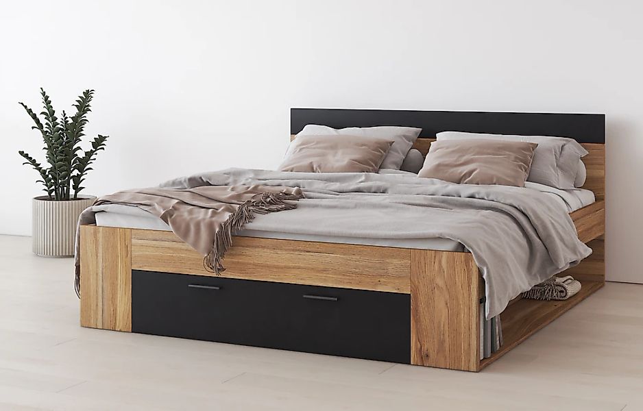 Home affaire Bettgestell "Faweza, Breite 160 bzw. 180 cm, Stauraumbett", Fu günstig online kaufen