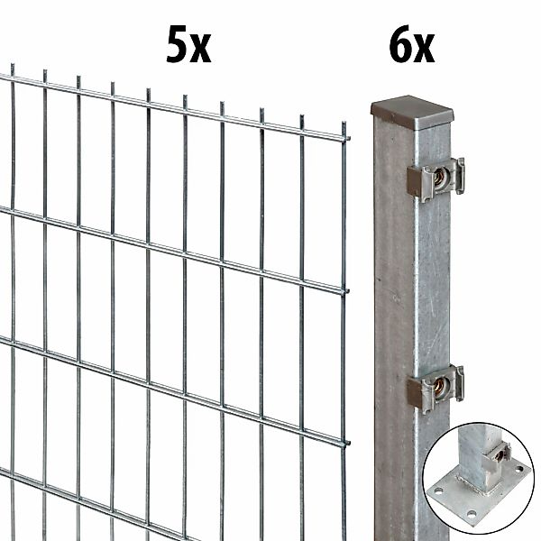 GARDEN 'N' MORE Doppelstabmattenzaun Excellent, (11-St), günstig online kaufen