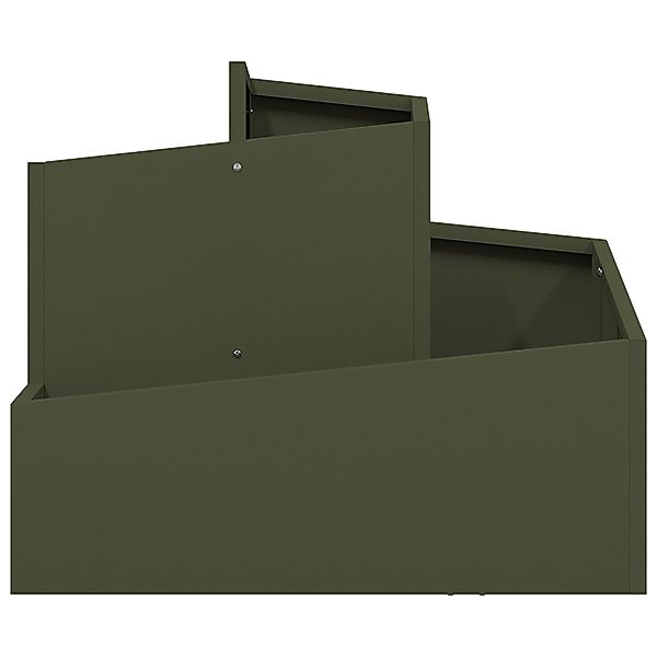 vidaXL Blumentopf Metallpflanzgefäß Olivgrün Metall Mittel günstig online kaufen