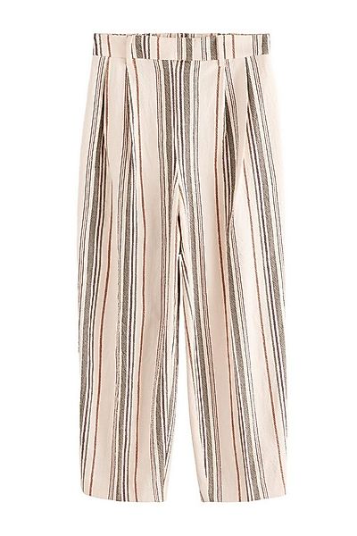 Next Stoffhose Gestreifte Hose mit Barrel-Beinschnitt, Baumwolle (1-tlg) günstig online kaufen