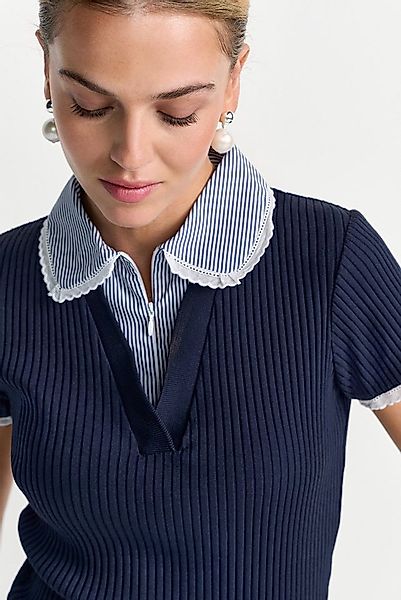 RICHROYAL Poloshirt im Lagen-Look, Shirt mit V-Ausschnitt und integriertem günstig online kaufen