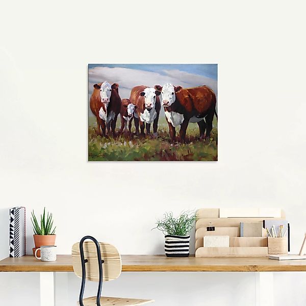 Artland Glasbild "Zuhause der Kühe", Haustiere, (1 St.), in verschiedenen G günstig online kaufen