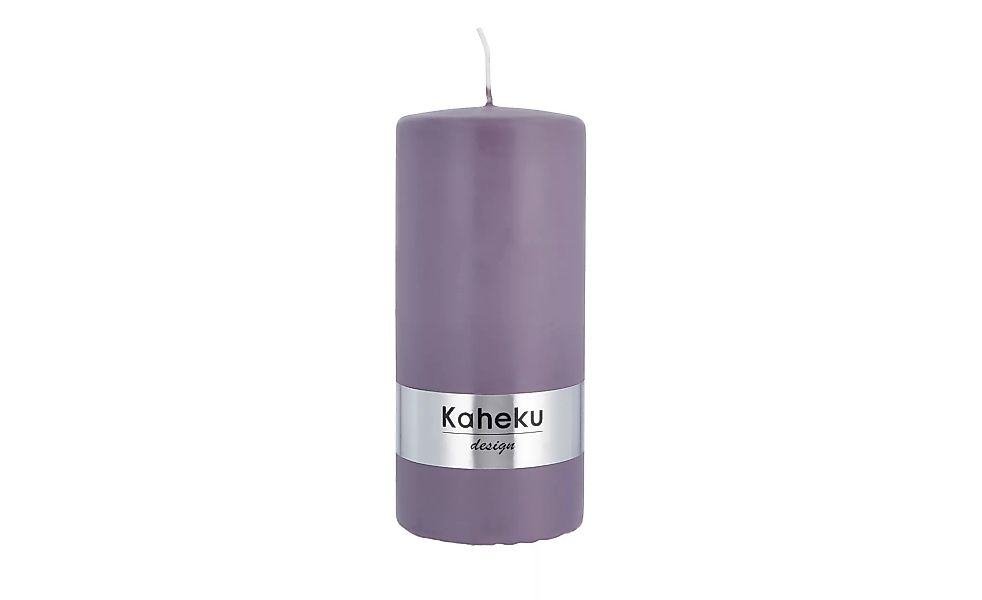 Zylinderkerze Powder - lila/violett - 15 cm - Dekoration > Kerzen & Lichter günstig online kaufen