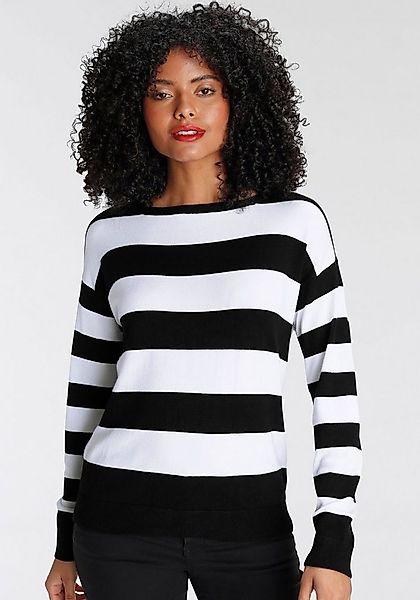 AJC Strickpullover mit Blockstreifen und Rundhalsausschnitt günstig online kaufen