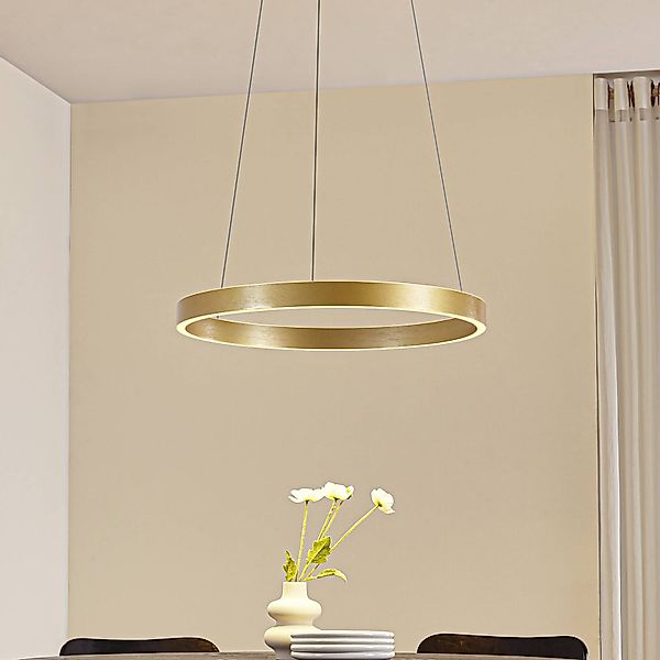 Lucande LED-Hängeleuchte Yonam, Ø 60 cm, 1-flg., gold, CCT günstig online kaufen