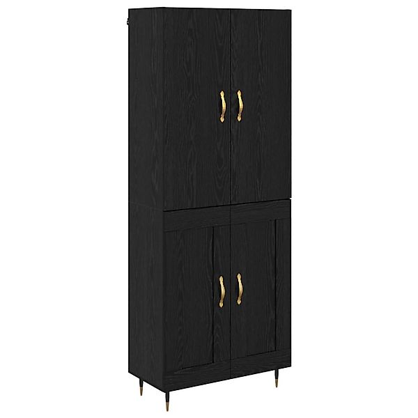 vidaXL Highboard Schwarz Eichen-Optik 69,5 x 34 x 180 cm Holzwerkstoff 3416 günstig online kaufen
