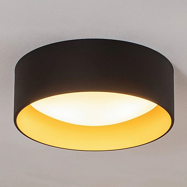 Deckenlampe Riu, schwarz/gold, Stahl, Ø 35 cm günstig online kaufen