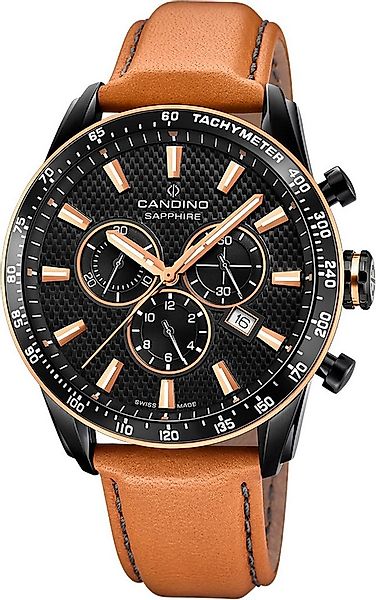 Candino Chronograph Candino Herrenuhr Leder braun Candino, (Chronograph), H günstig online kaufen