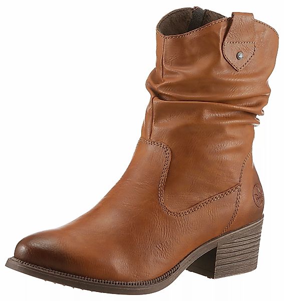 Rieker Westernstiefelette, Cowboyboots, slouchy Schaft, Blockabsatz, mit In günstig online kaufen