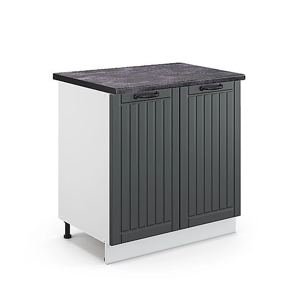 Vicco Spülenunterschrank Fame-Line, Anthrazit/Weiß, 80 cm günstig online kaufen