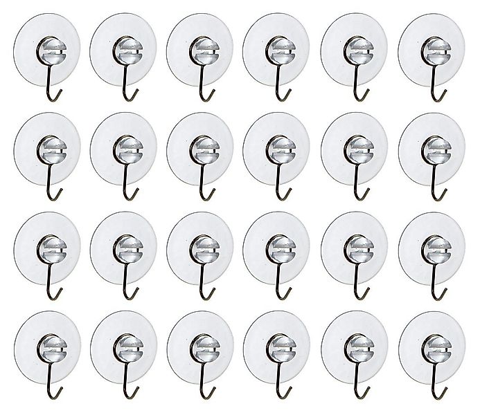 Meinposten Saugnapfträger 24 Saugnäpfe Haken transparent Saugnapf Saughaken günstig online kaufen