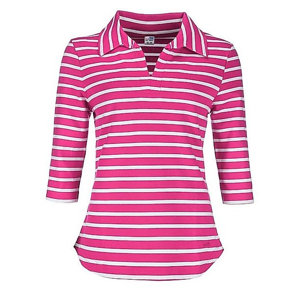 modAS Poloshirt Damen Shirt mit Polokragen und Streifen aus Baumwolle günstig online kaufen