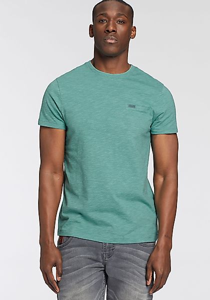 Bruno Banani T-Shirt Mit Doppelkragen und günstig online kaufen