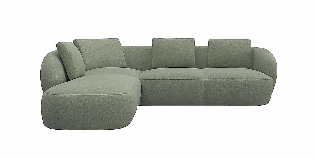 FLEXLUX Ecksofa "Torino, rund, L-Form, Sofa-Ecke mit Ottomane", Modernes, o günstig online kaufen